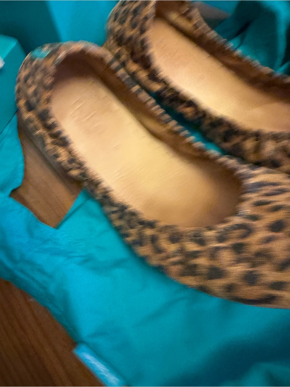 Tieks Leopard Print Ballet Flats - tan/black - Picture 3 of 10